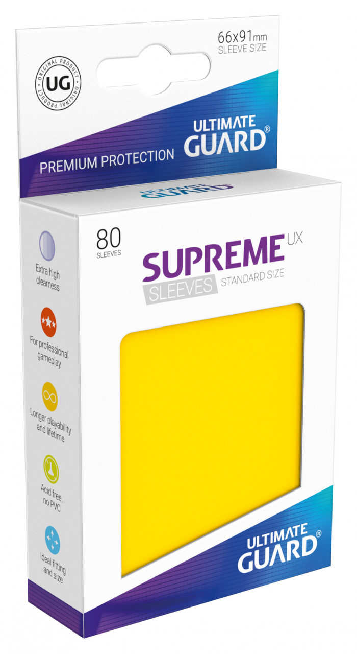 Supreme Sleeves Standard Size UX Yellow (80)