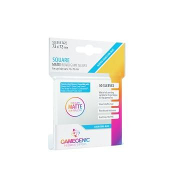 Gamegenic - MATTE Square-Sized Sleeves 73 x 73 mm - Clear (50 Sleeves)