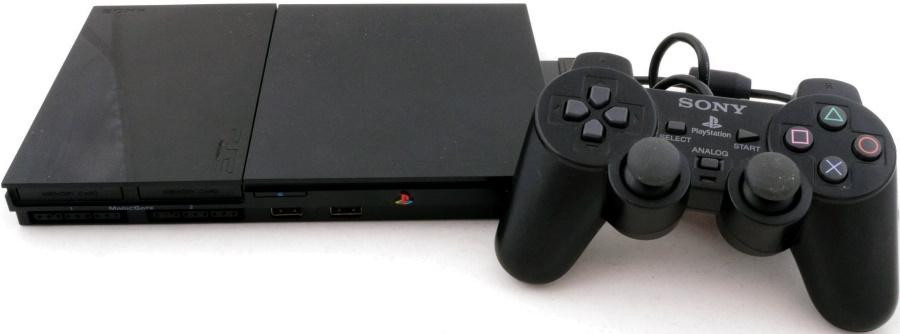 PlayStation 2 Slim Konsole - schwarz (OVOA) (gebraucht) **