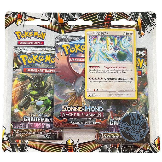 Pokémon Sonne & Mond 06 3-Pack Blister Regigigas