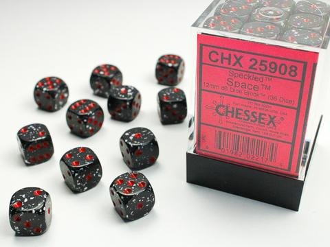 Speckled 12mm D6 Dice Blocks (36) Space