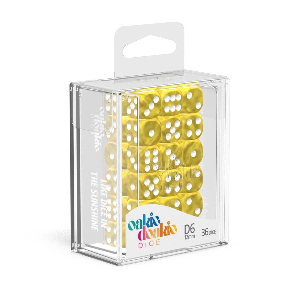 Oakie Doakie Dice W6 Würfel 12 mm Marble - Gelb (36) Oakie Doakie Dice W6 Würfel 12 mm Marble - Gelb (36)