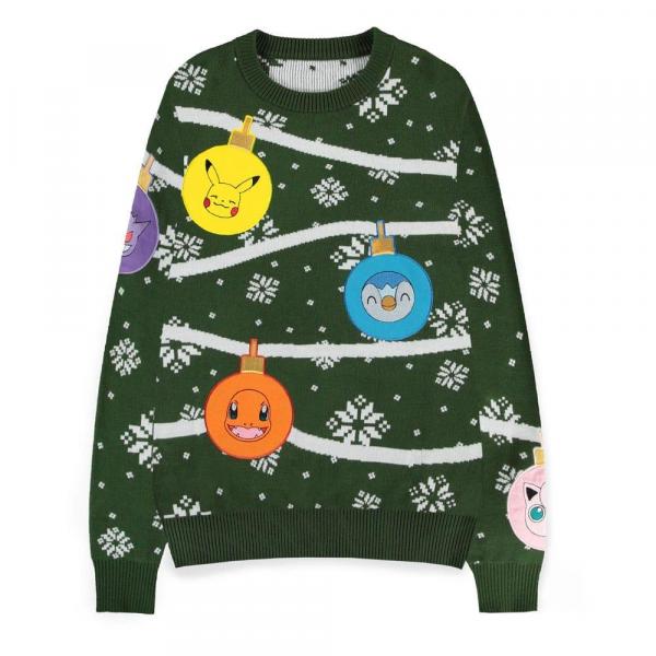 Pok&#233;mon Sweatshirt Christmas Jumper Xmas Balls Größe XL