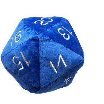 UP - Dice - Jumbo D20 Novelty Dice Plush in Blue with Silver Numbering UP - Dice - Jumbo D20 Novelty Dice Plush in Blue with Silver Numbering
