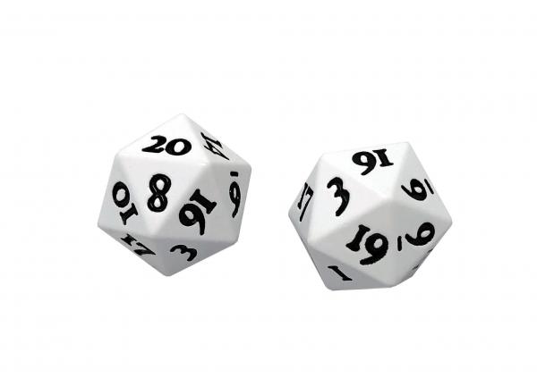 UP - Heavy Metal D20 Dice White