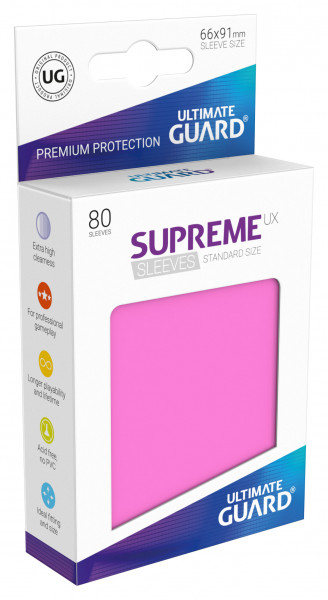 Supreme Sleeves Standard Size UX Pink (80)
