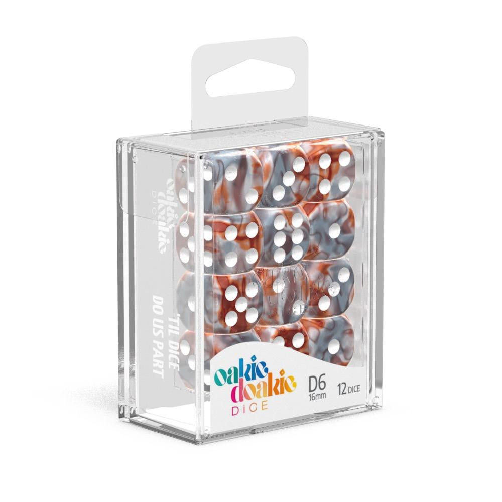 Oakie Doakie Dice W6 Würfel 16 mm Gemidice - Silver-Rust (12) Oakie Doakie Dice W6 Würfel 16 mm Gemidice - Silver-Rust (12)