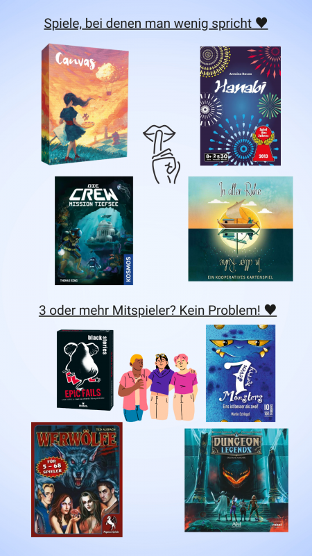 Spiele, bei denen man wenig spricht und welche auch in Gruppen gut sind :) bei FUNtainment kaufen!