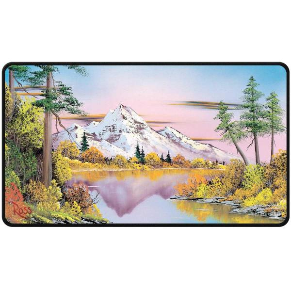 Ultra Pro - Bob Ross: Mighty Mountain Lake Black Stitched Playmat