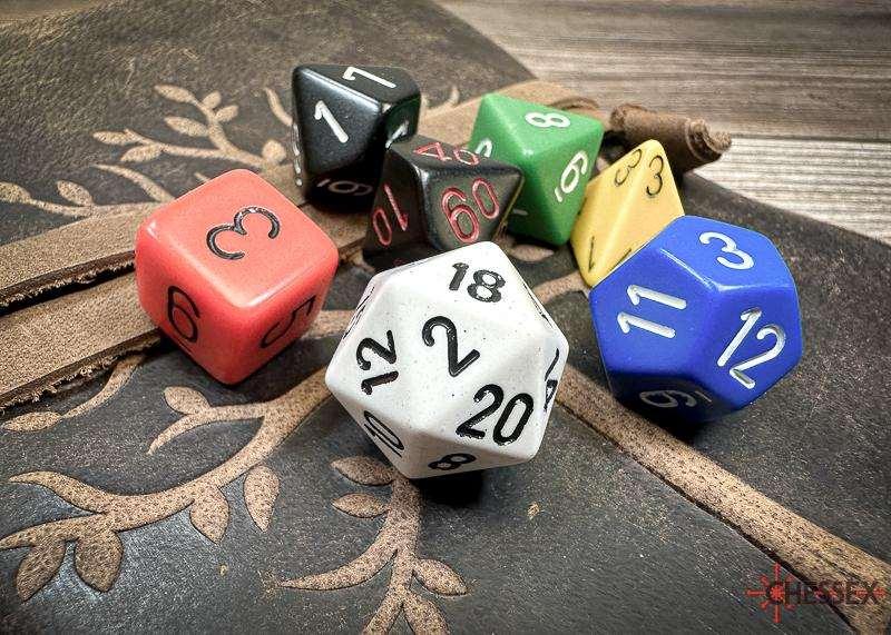 Chessex Nostalgia Opaque GM & Beginner Player Polyhedral 7-Dice Set Chessex Nostalgia Opaque GM & Beginner Player Polyhedral 7-Dice Set