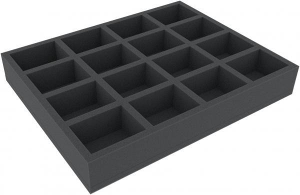 Full-Size foam tray with 16 compartments