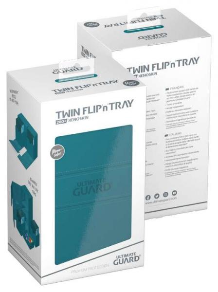 Ultimate Guard Twin Flip`n`Tray 200+ XenoSkin Monocolor Petrolblau