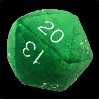 UP - Dice - Jumbo D20 Novelty Dice Plush in Green with White Numbering UP - Dice - Jumbo D20 Novelty Dice Plush in Green with White Numbering