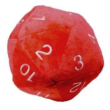 UP - Dice - Jumbo D20 Novelty Dice Plush in Red with White Numbering UP - Dice - Jumbo D20 Novelty Dice Plush in Red with White Numbering