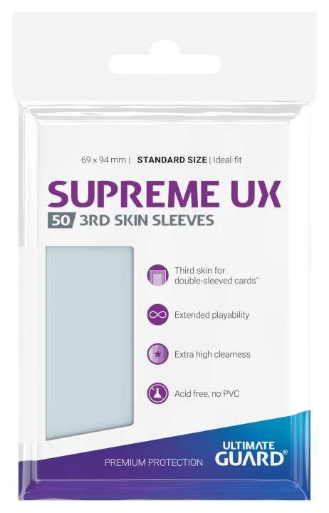 Ultimate Guard Supreme UX 3rd Skin Sleeves Standard Size Transparent (50) Ultimate Guard Supreme UX 3rd Skin Sleeves Standard Size Transparent (50)