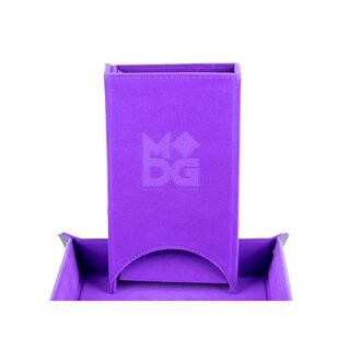 Fold Up Velvet Dice Tower Purple