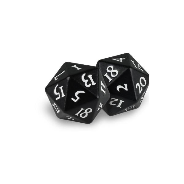 Heavy Metal D20 Dice - Black Magic