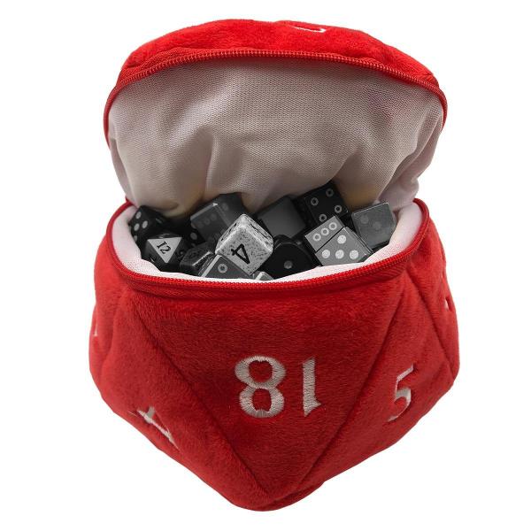 UP - D20 PLUSH DICE BAG - RED