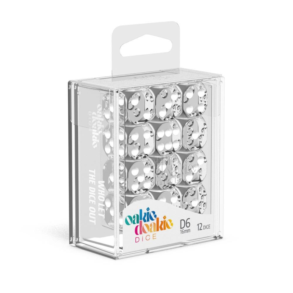 Oakie Doakie Dice W6 Würfel 16 mm Translucent - Klar (12) Oakie Doakie Dice W6 Würfel 16 mm Translucent - Klar (12)