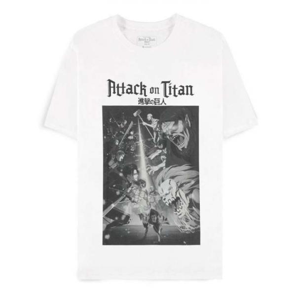 Attack on Titan T-Shirt Eren and his allies facing off with the massive Titans Season 4 Größe M