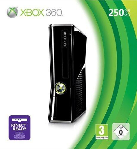 Xbox 360 Slim (250 GB, glossy black) (OVOA) (Xbox 360, gebraucht) **