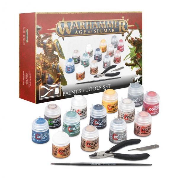 AGE OF SIGMAR PAINTS+TOOLS GER/FR/ITA/DUT/CZE/SLV (80-17)