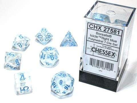 Borealis Polyhedral Icicle?/light blue Luminary 7-Die Set Borealis Polyhedral Icicle?/light blue Luminary 7-Die Set