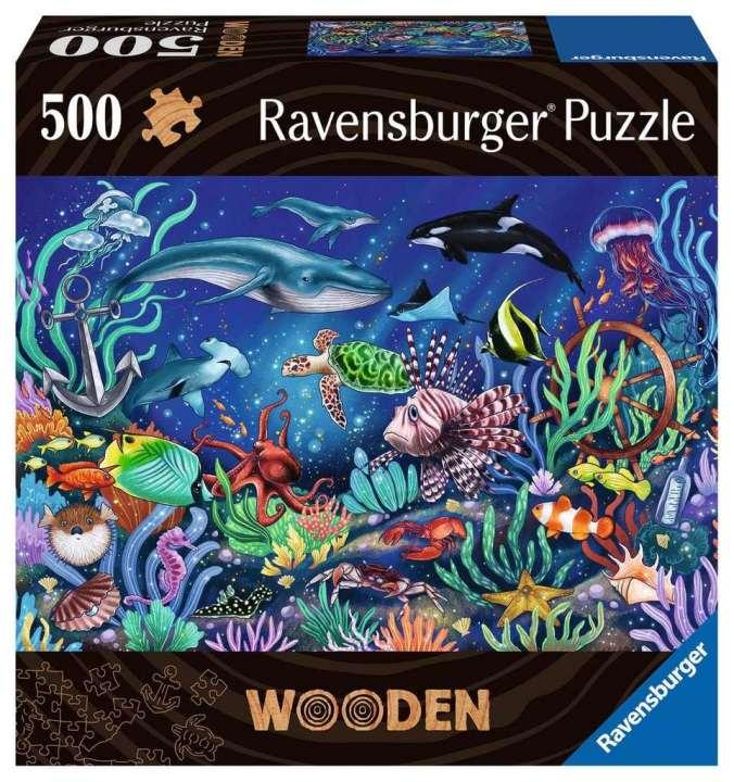 WOODEN Puzzle - Unten im Meer - 500 Teile Holzpuzzle WOODEN Puzzle - Unten im Meer - 500 Teile Holzpuzzle