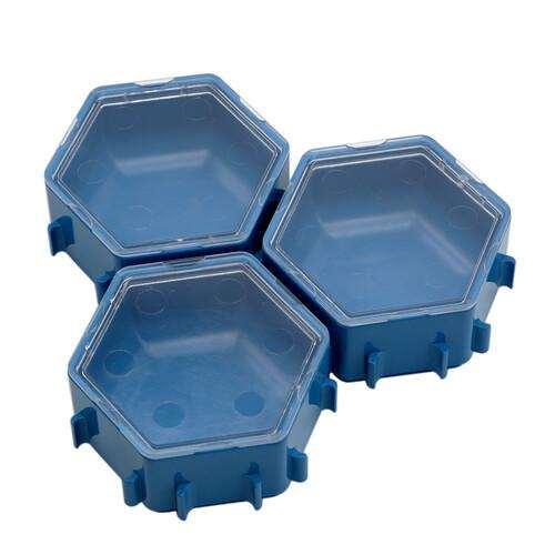 Honeycombs Ressourcenschalen inkl. Deckel Blau 3er-Set