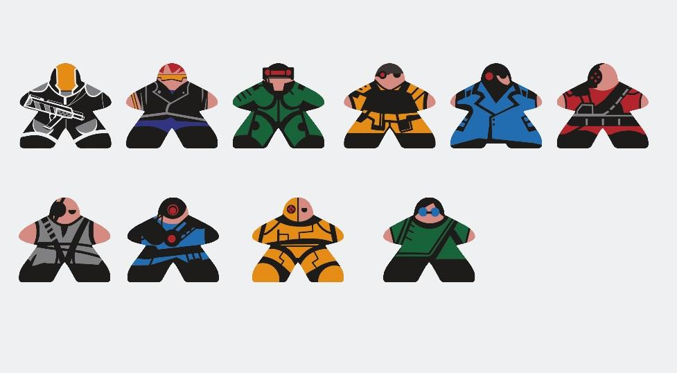 Stands & Rulers: Meeples Cyberpunk