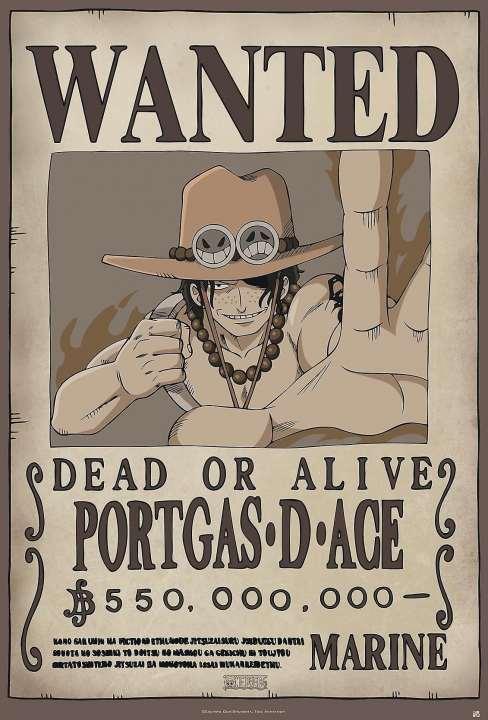 ONE PIECE - Poster "Wanted Ace" (91.5x61)