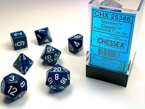Stealth Speckled Polyhedral 7-Die Sets