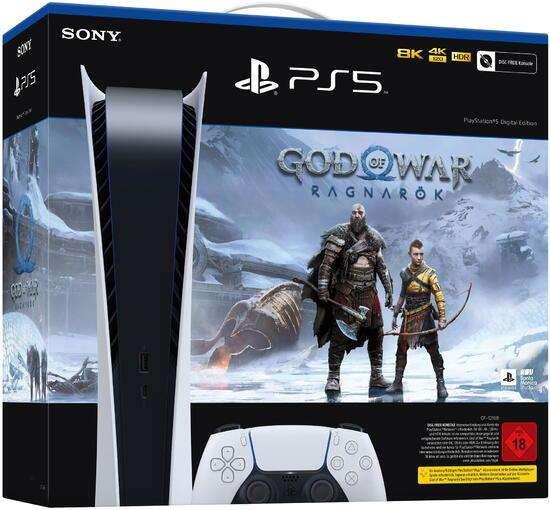 Playstation 5 Konsole - Digital Version inkl. God of War Ragnarök DLC (NEU)