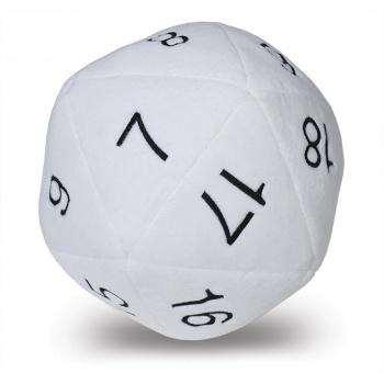 UP - Dice - Jumbo D20 Novelty Dice Plush in White with Black Numbering UP - Dice - Jumbo D20 Novelty Dice Plush in White with Black Numbering