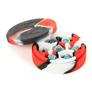 Silicone Round Dice Case Red/Black/White