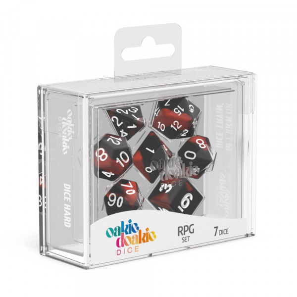 Oakie Doakie Dice Würfel RPG-Set Glow in the Dark - Lava (7)