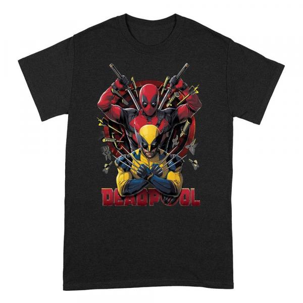 Deadpool T-Shirt Deadpool And Wolverine Pose Größe XL