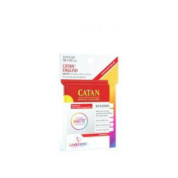 Gamegenic - MATTE Catan-Sized Sleeves 56 x 82 mm - Clear (50 Sleeves)