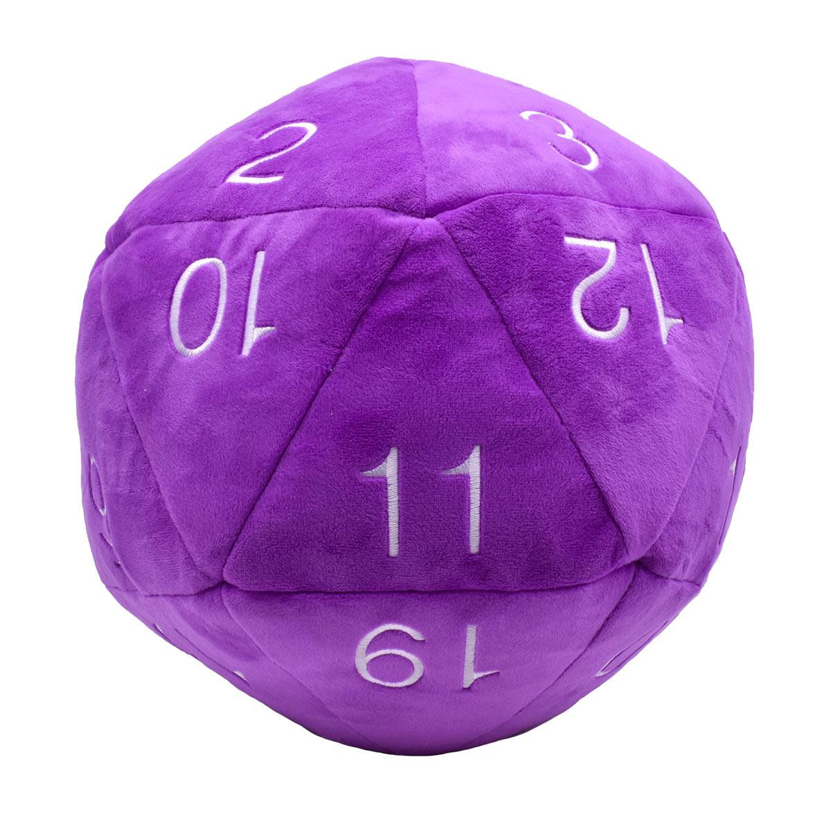 UP - Dice - Jumbo D20 Novelty Dice Plush in Purple with White Numbering UP - Dice - Jumbo D20 Novelty Dice Plush in Purple with White Numbering