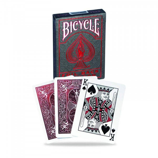 Bicycle: Metalluxe Red Foil Back Crimson