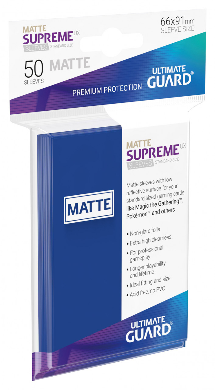 Supreme Sleeves Standard Size Slim Matt UX Blue (50)