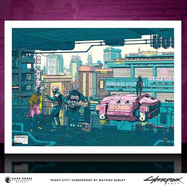 Cyberpunk 2077 Kunstdruck Night City 45 x 60 cm Cyberpunk 2077 Kunstdruck Night City 45 x 60 cm