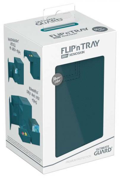 Ultimate Guard Flip`n`Tray 80+ XenoSkin Monocolor Petrolblau