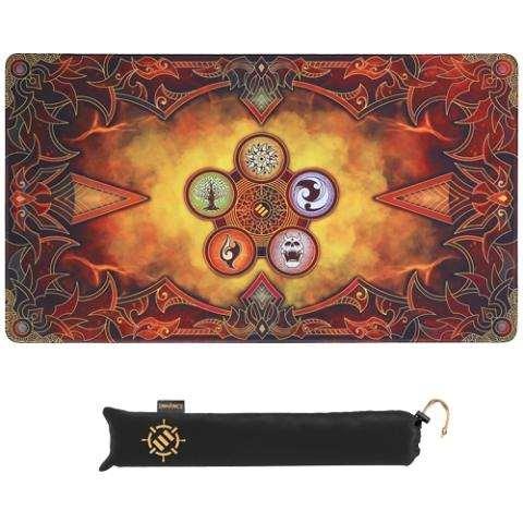 ENHANCE TCG Playmat and Drawstring Travel Pouch (Flames) ENHANCE TCG Playmat and Drawstring Travel Pouch (Flames)