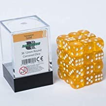 Blackfire Dice Cube - 12mm D6 36 Dice Set - Transparent Gold Blackfire Dice Cube - 12mm D6 36 Dice Set - Transparent Gold