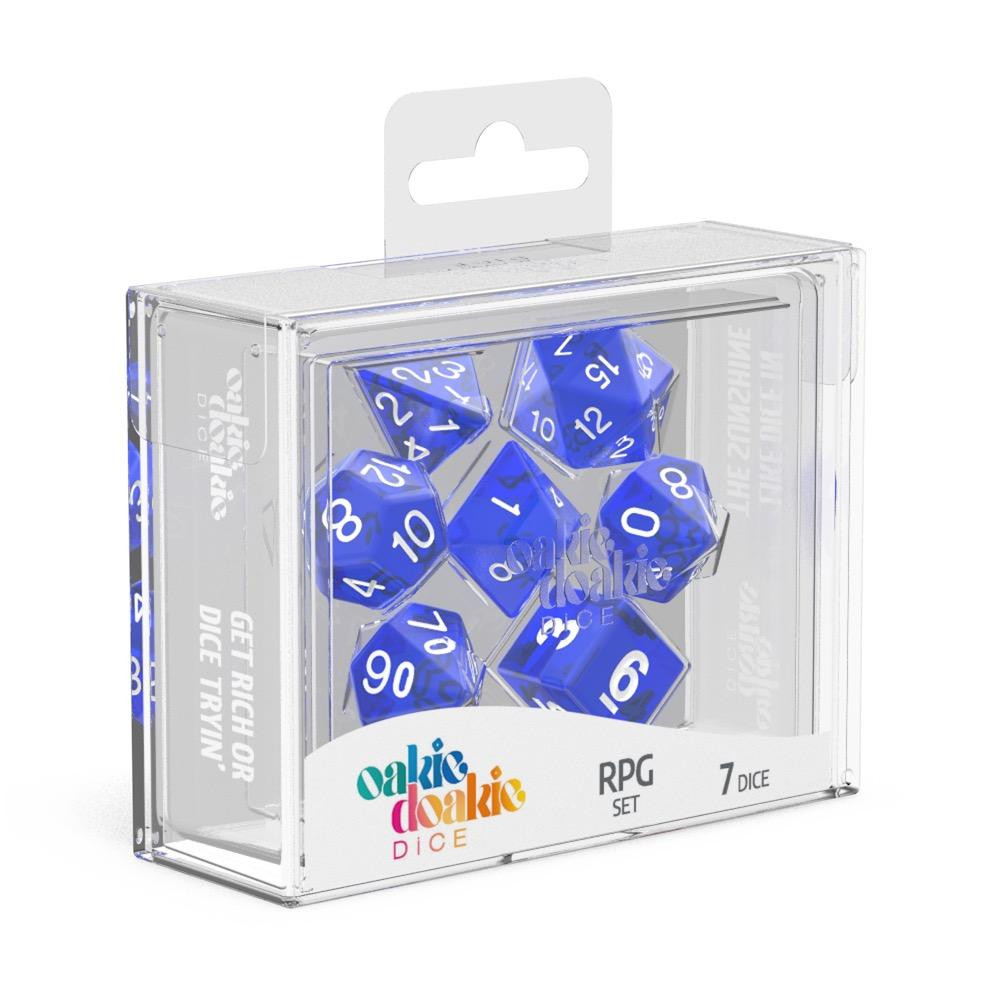 Oakie Doakie Dice Würfel RPG-Set Translucent - Blau (7) Oakie Doakie Dice Würfel RPG-Set Translucent - Blau (7)