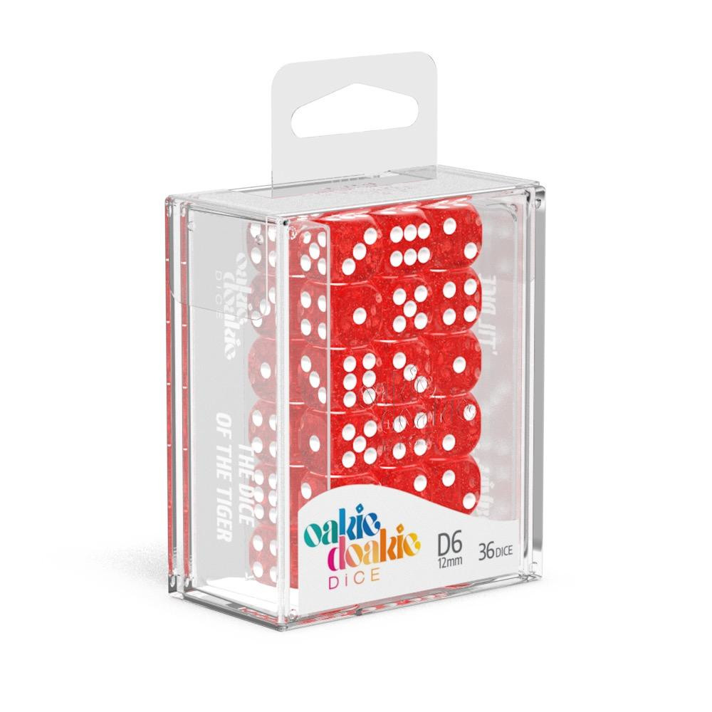 Oakie Doakie Dice W6 Würfel 12 mm Speckled - Rot (36) Oakie Doakie Dice W6 Würfel 12 mm Speckled - Rot (36)