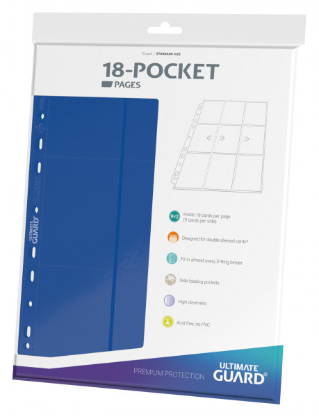 18-Pocket Side-Loading Supreme Pages Standard Size Blue (10)