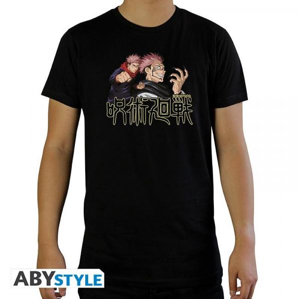 JUJUTSU KAISEN - Tshirt "Itadori & Sukuna" man SS black - basic 150 - Taille : Large