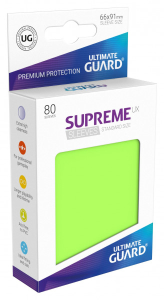 Supreme Sleeves Standard Size UX Light Green (80)